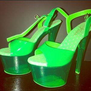 UV Neon Green Platforms